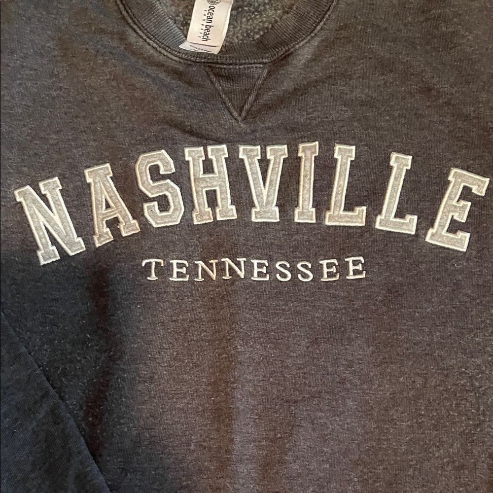 Charcoal Nashville Tennessee Crewneck Sweatshirt - Picture 3 of 4